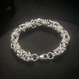 Men's Silver Chain Bracelet